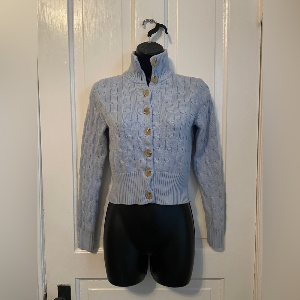 Tommy Hilfiger Cable Knit Button-Up Sweater